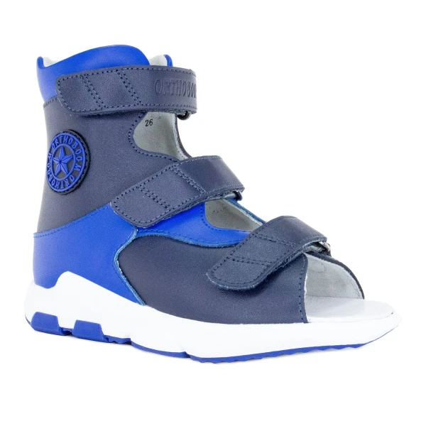 Ортопедическая обувь сложная без утепленной подкладки для детей (пара), Ортобум 71057-12 синий ультрамарин