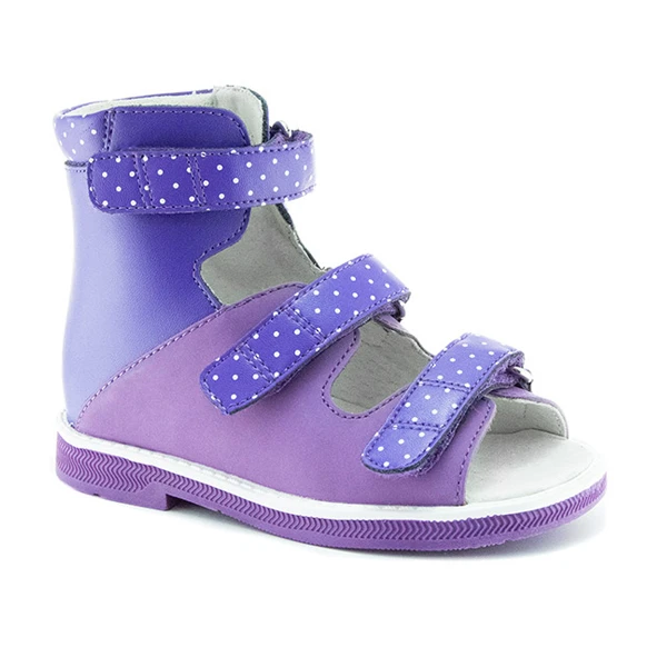  Ортопедическая обувь сложная без утепленной подкладки (пара) для детей, Ортобум 71497-1 фиолетовый с горошком