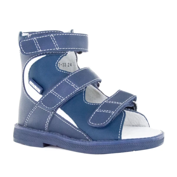 Ортопедическая обувь сложная без утепленной подкладки для детей (пара), Ортобум 71597-33 темно-синий-белый