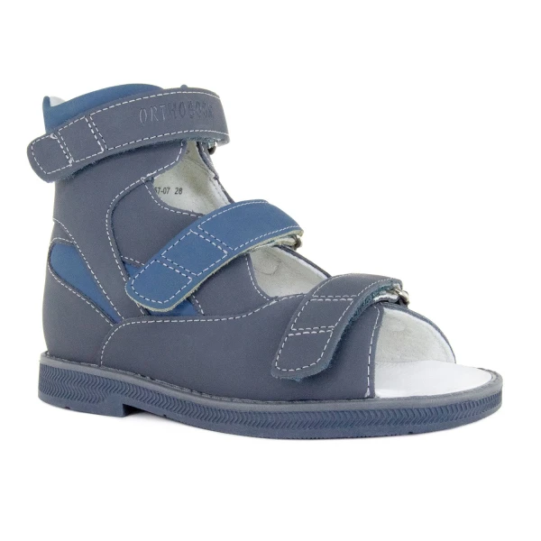 Ортопедическая обувь сложная без утепленной подкладки для детей (пара), Ортобум 71057-07 синий с голубым