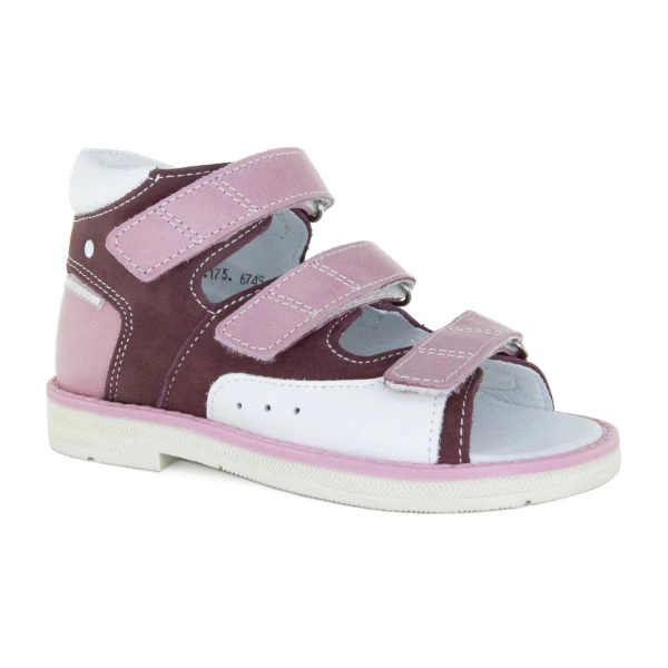 Ортопедическая обувь сложная без утепленной подкладки для детей (пара), Ортобум 25057-10 фуксия-розовый-белый