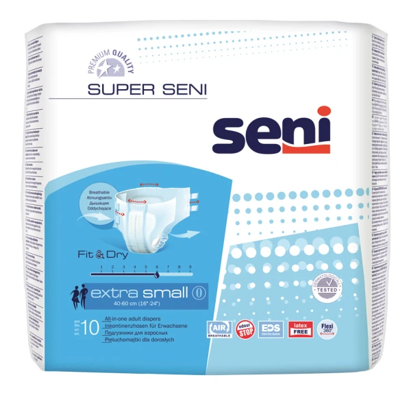 Подгузники для взрослых, размер &quot;XS&quot;, с полным влагопоглощением не менее 1000 г Super Seni