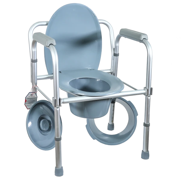 Кресло-туалет Amrus AMCB6808 облегченное со спинкой, регулируемое по высоте