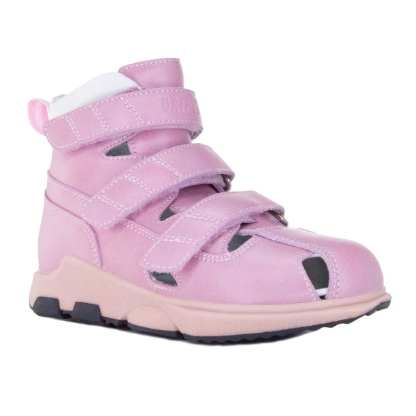 Ортопедическая обувь сложная без утепленной подкладки для детей (пара), Ортобум 81057-03 пастельный розовый