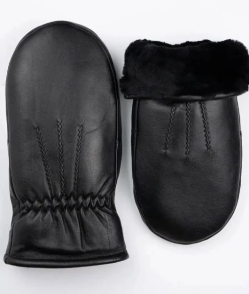 Рукавицы кожаные на меху