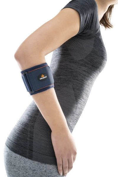  Ортопедический бандаж локтевой при эпикондилите из неопрена ORLIMAN ортез на локтевой сустав спортивный Испания 4302 макс. длина 32 см