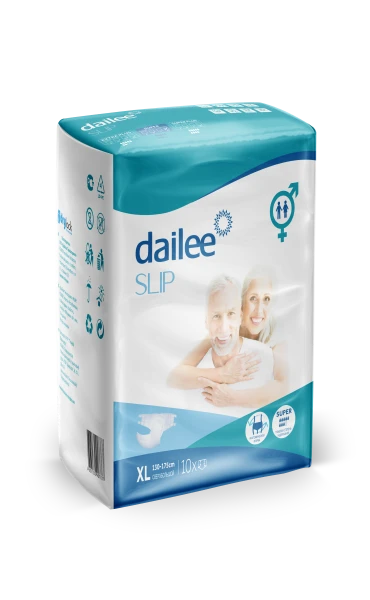 Подгузники для взрослых Dailee, исполнение Super, X-Large (сверхбольшой), (арт. DSXL) - для людей с тяжелой степенью недержания
