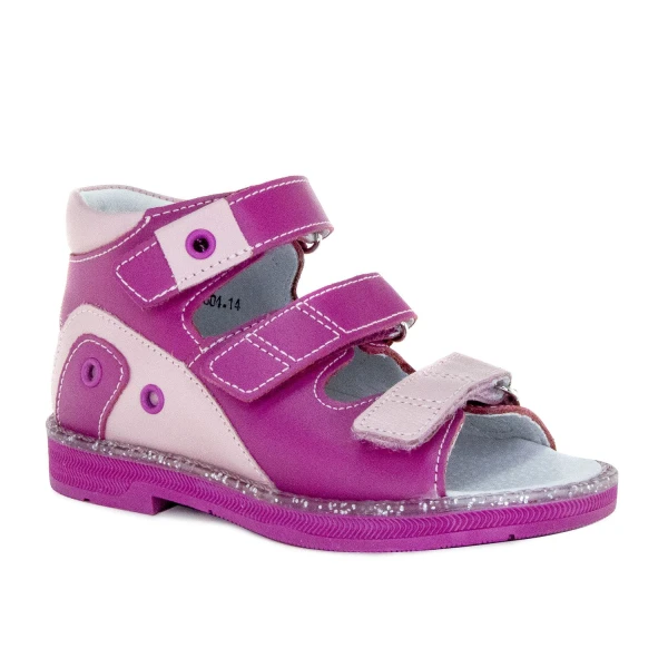 Ортопедическая обувь сложная без утепленной подкладки для детей (пара), Ортобум 27057-01 малиново-розовый