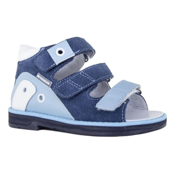 Ортопедическая обувь сложная без утепленной подкладки для детей (пара), Ортобум 27057-01 светло-голубой