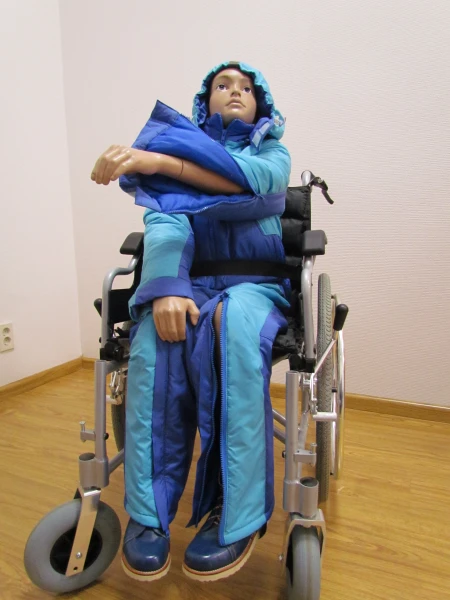 Комплект зимний детский модель СОР1-012, СОР1-013 утепленная куртка, полукомбинезон для инвалидов-колясочников