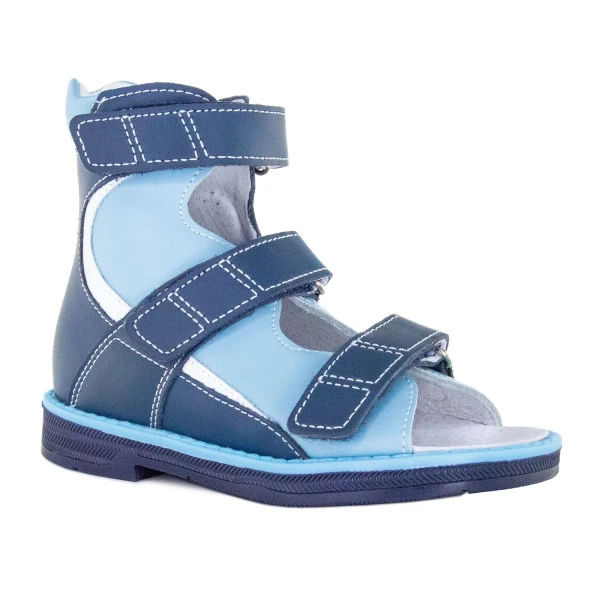 Ортопедическая обувь сложная без утепленной подкладки для детей (пара), Ортобум 71597-33 темно-синий-голубой-белый