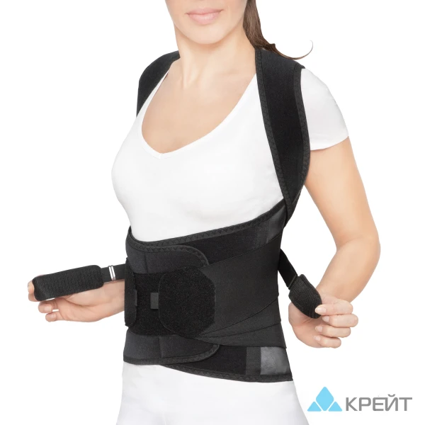 Корсет ортопедический грудопоясничный - &quot;Крейт&quot;, Б-504, №3, Р2, черный