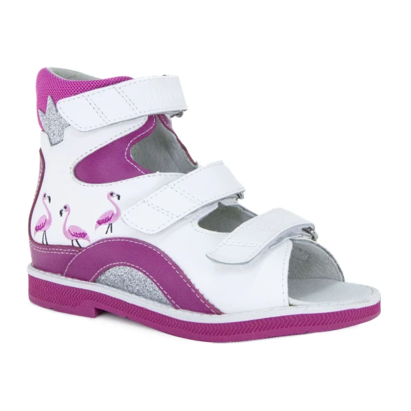 Ортопедическая обувь сложная без утепленной подкладки для детей (пара), Ортобум 71057-01 розовый фламинго