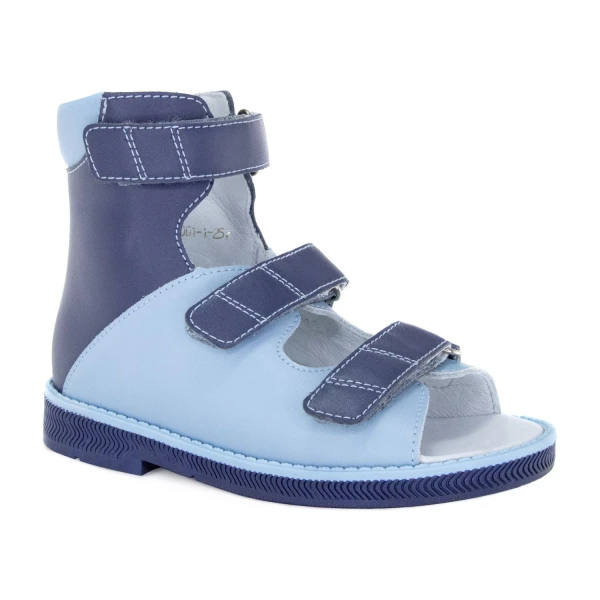 Ортопедическая обувь сложная без утепленной подкладки для детей (пара), Ортобум 71497-1 сине-голубой