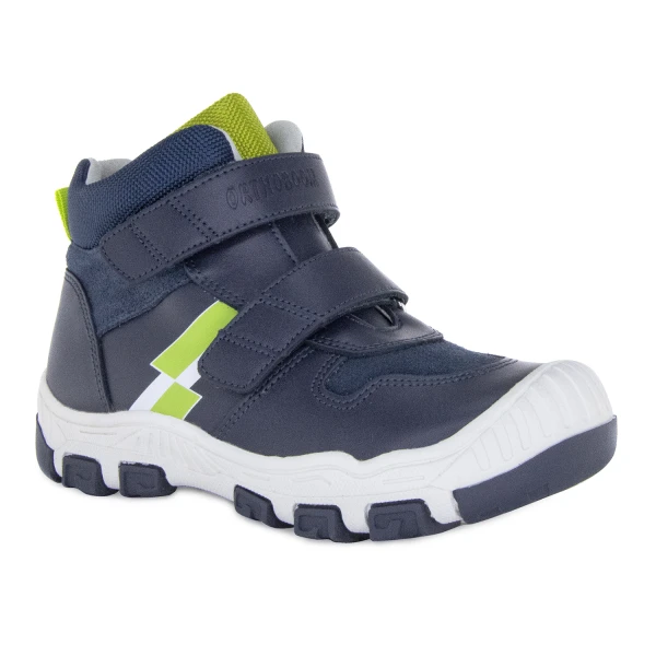 Ортопедическая обувь сложная без утепленной подкладки (пара) для детей, Ортобум 87054-02 темно-синий с салатовым