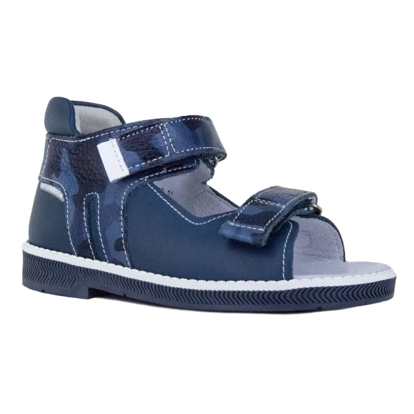 Ортопедическая обувь сложная без утепленной подкладки (пара) для детей, Ортобум 27057-09 темно-синий милитари