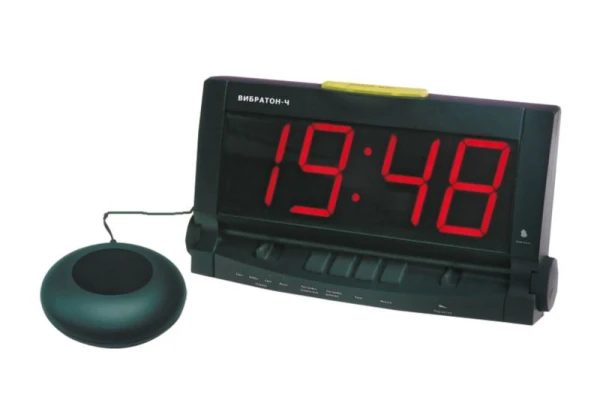 Настольные часы-будильник с вибрационной подушкой Вибратон-Ч