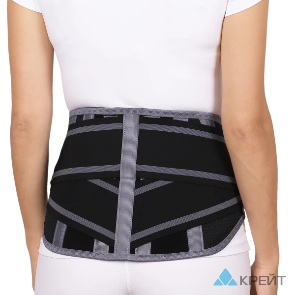 Корсет ортопедический пояснично-крестцовый - &quot;Крейт&quot;, Б-2511, №2, черно-серый