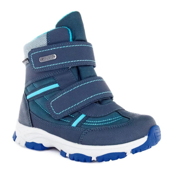 Ортопедическая обувь сложная на утепленной подкладке (пара), Ортобум 63055-01 темно-синий с бирюзовым