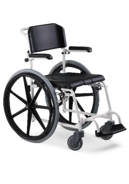 Кресло-коляска для инвалидов «MEYRA», с ручным приводом, прогулочная / комнатная: «McWet»  с санитарным оснащением