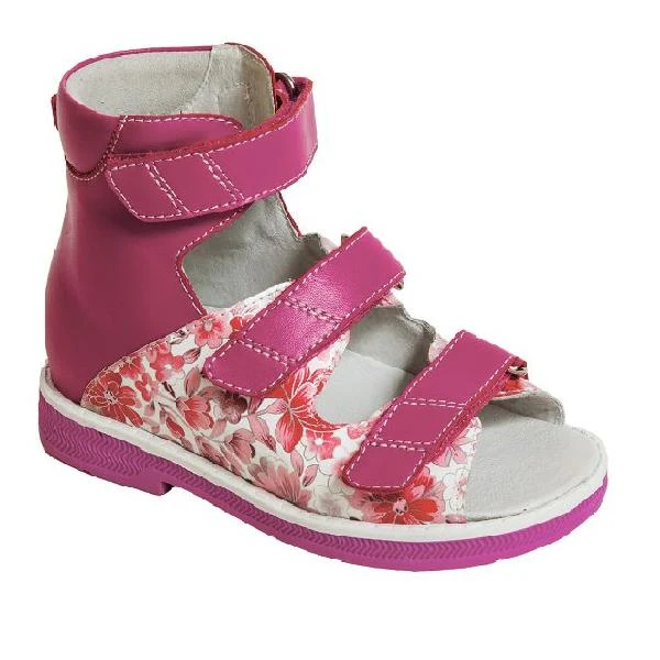 Ортопедическая обувь сложная без утепленной подкладки (пара) для детей, Ортобум 71497-1 бело-розовый в цветочек
