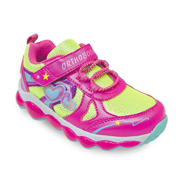 Ортопедическая обувь сложная без утепленной подкладки (пара) для детей, Ортобум 37054-02 розовый-ультра-зеленый