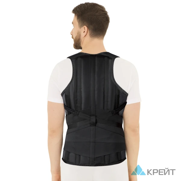Корсет ортопедический грудопоясничный - "Крейт", Б-504 Э, №3, Р2, черный