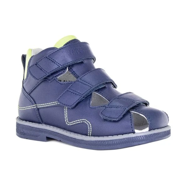 Ортопедическая обувь сложная без утепленной подкладки для детей (пара), Ортобум 47057-01 темно-синий с салатовым