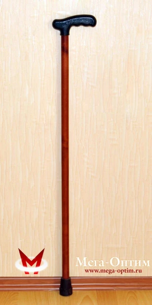 Трость опорная деревянная с пластмассовой ручкой - ИПР Мега-Оптим