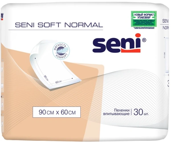 Впитывающие простыни (пеленки) размером не менее 60 х 90 см Seni Soft Normal