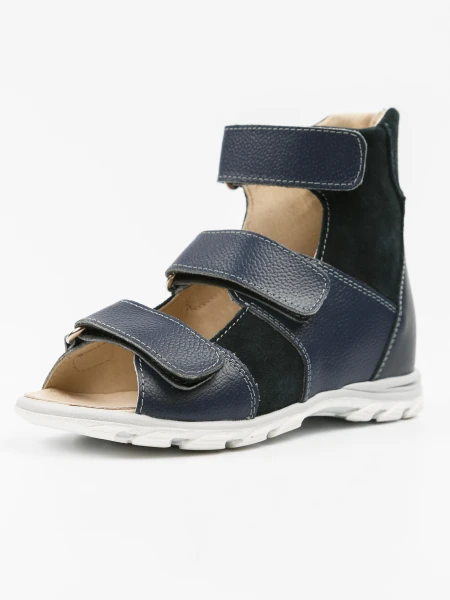 Обувь сложная ортопедическая без утепленной подкладки сандалии летние модель 187 Синие
