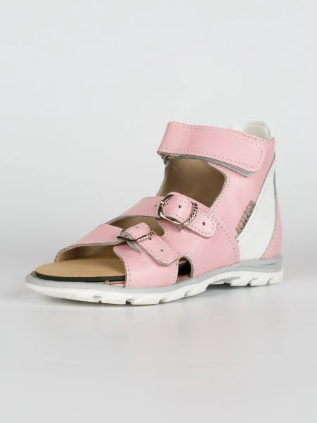 Обувь сложная ортопедическая без утепленной подкладки сандалии летние модель 237 Розово-белые